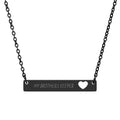 Engravable Bar Necklace with Cutout Heart