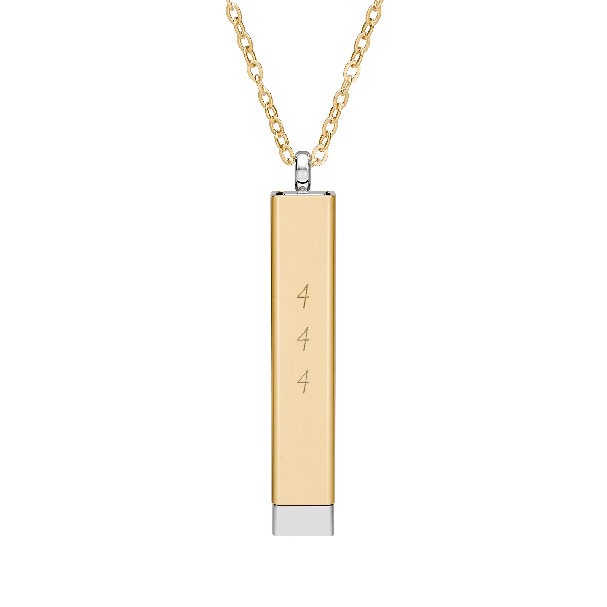 Hidden Message Sliding Bar Necklace — Engravable Secret Message Pendant